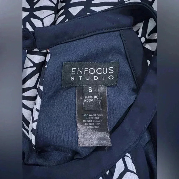 EnFocus Studio Blue and White Print Sleeveless Maxi Dress Size 6 - Picture 12 of 13